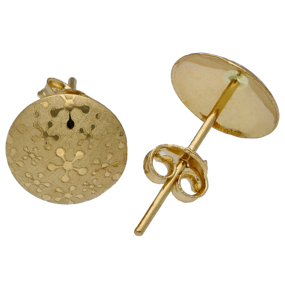 Gold Round Shaped Pendant Set 18KT - FKJNKLST18KU6467 - Image 3
