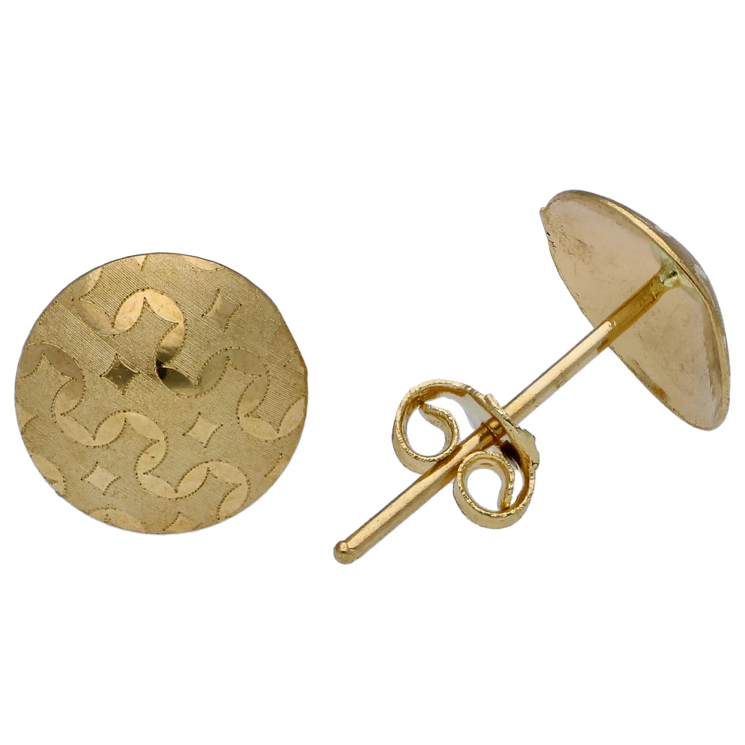 Gold Round Shaped Pendant Set 18KT - FKJNKLST18KU6469 - Image 3