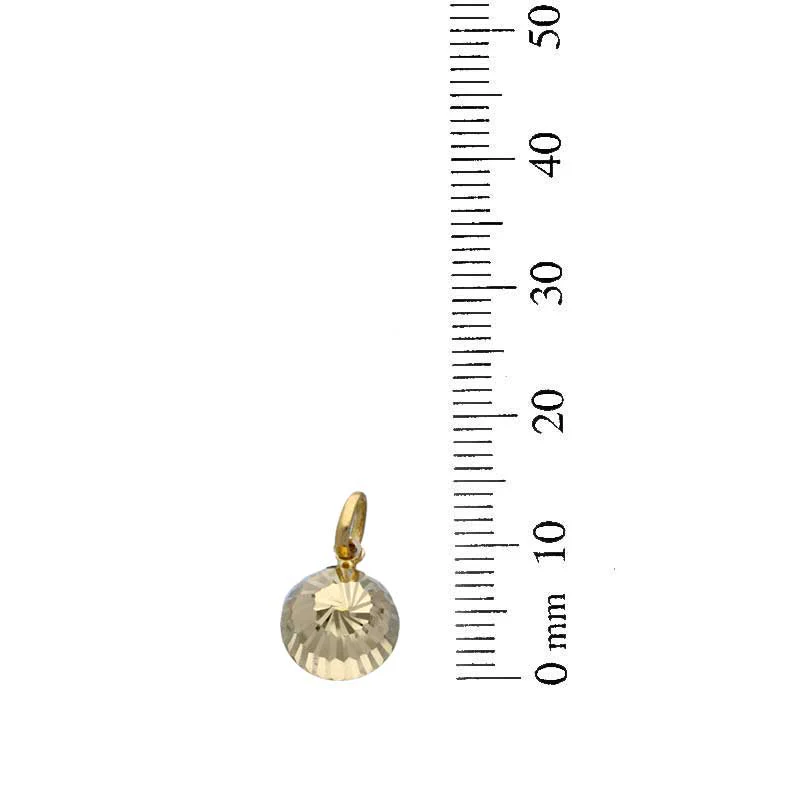 Gold Round Shaped Pendant Set (Necklace and Earrings) 18KT - FKJNKLST18KU2010 - Image 4
