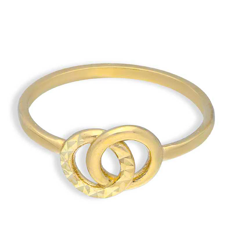 Gold Round Shaped Ring 18KT - FKJRN18KU2107 - Image 2