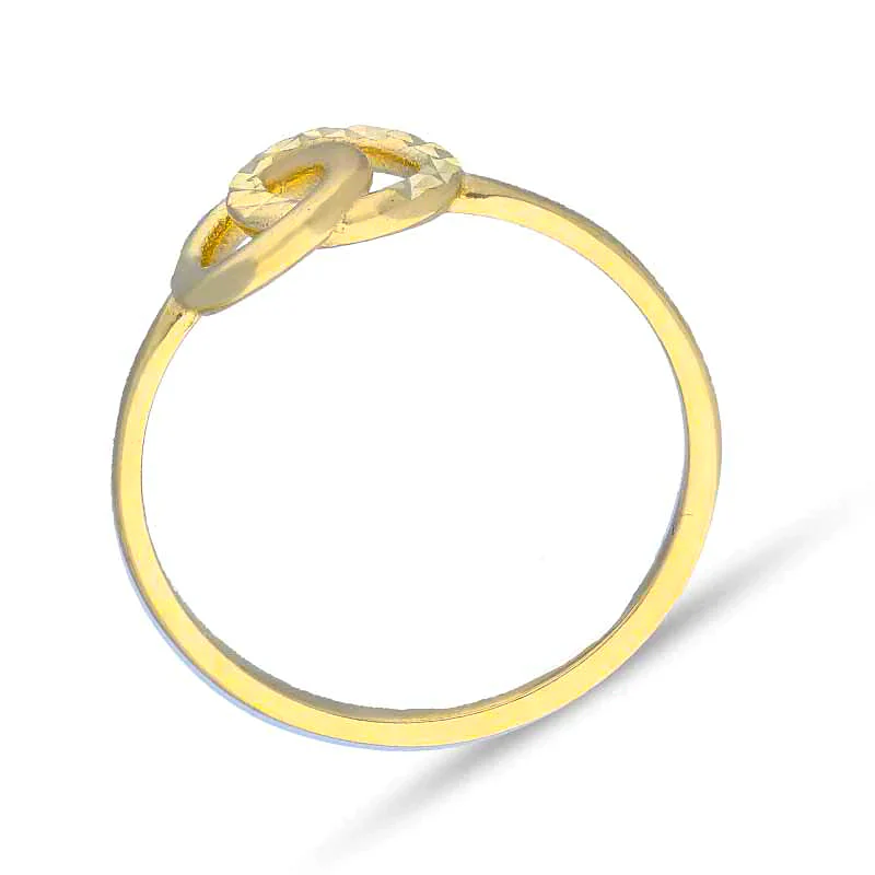 Gold Round Shaped Ring 18KT - FKJRN18KU2107 - Image 3