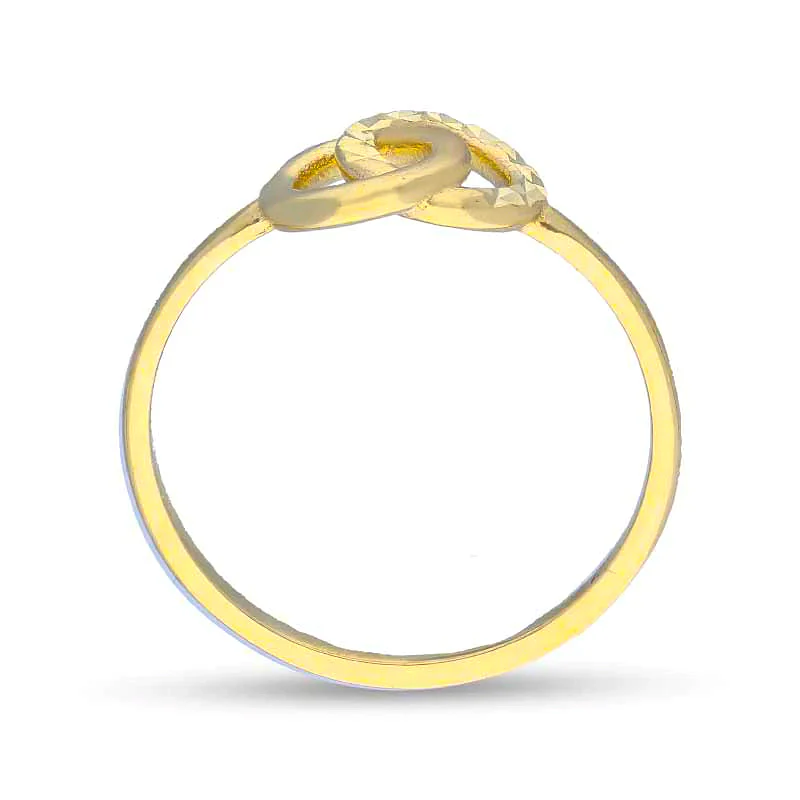 Gold Round Shaped Ring 18KT - FKJRN18KU2107 - Image 4