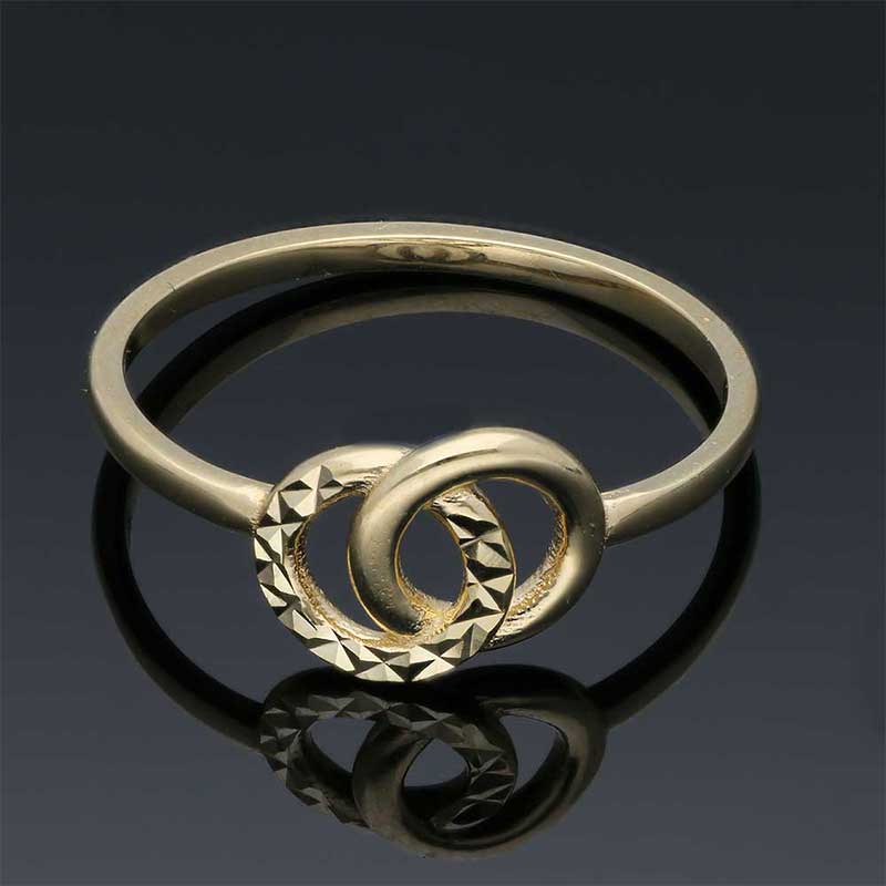 Gold Round Shaped Ring 18KT - FKJRN18KU2107 - Image 7