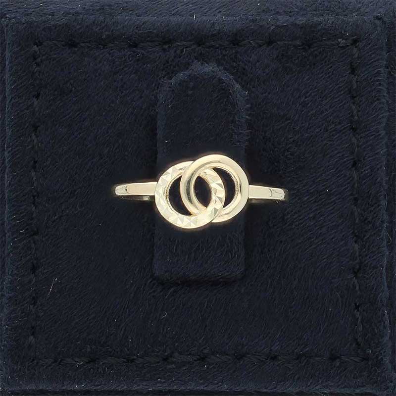 Gold Round Shaped Ring 18KT - FKJRN18KU2107 - Image 8
