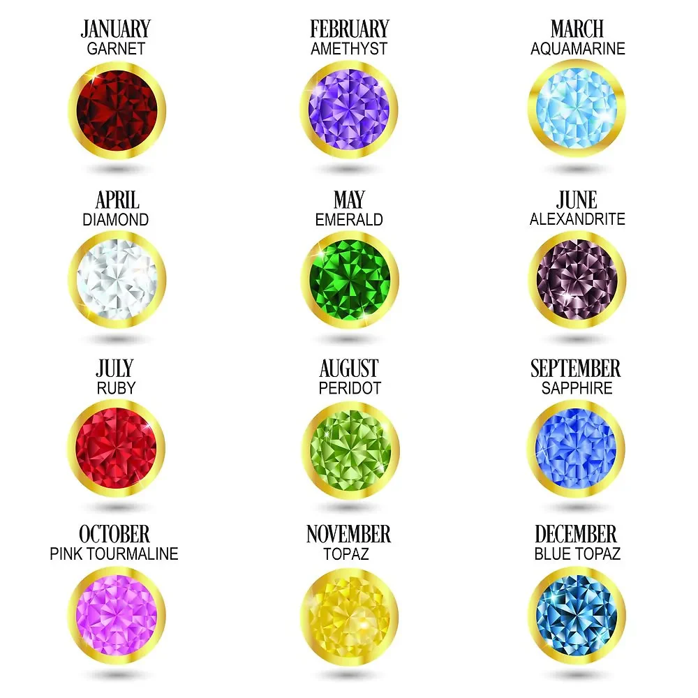Gold & Silver Personalized Birthstone Heart with Engraved Names Necklace - FKJNKLU6155 - Image 7