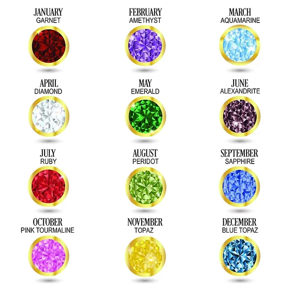 Gold & Silver Personalized Birthstone Name Necklace - FKJNKLU6176 - Image 6