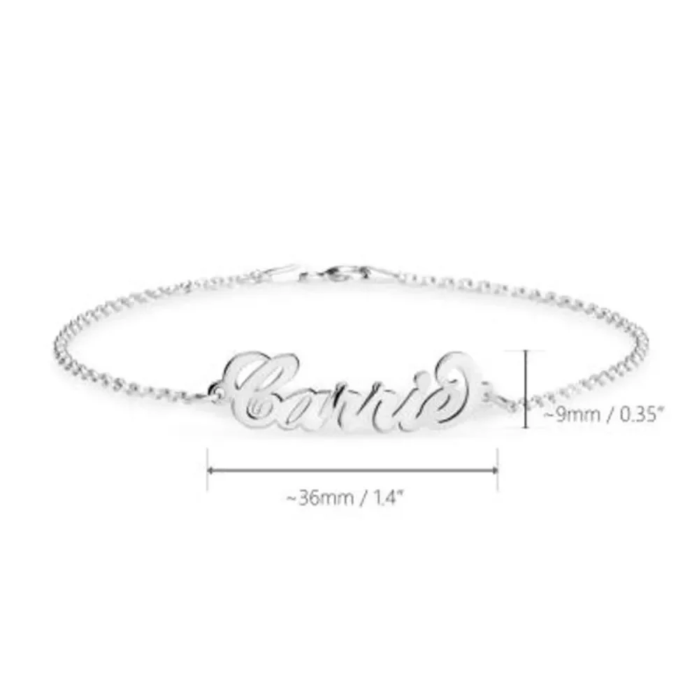Gold & Silver Personalized Carrie Style Name Bracelet - FKJBRLU6262 - Image 7