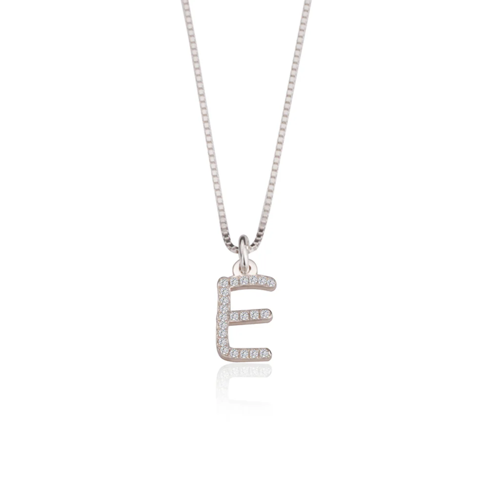 Gold & Silver Personalized Cubic Zirconia Initial Necklace - FKJNKLU6196 - Image 2