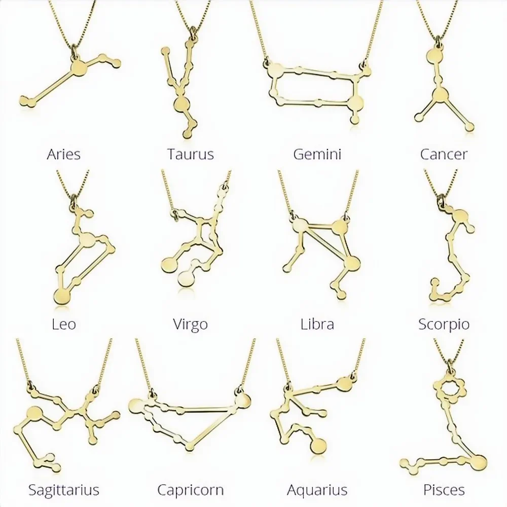 Gold & Silver Personalized Cut Out Constellation Necklace - FKJNKLU6209 - Image 2