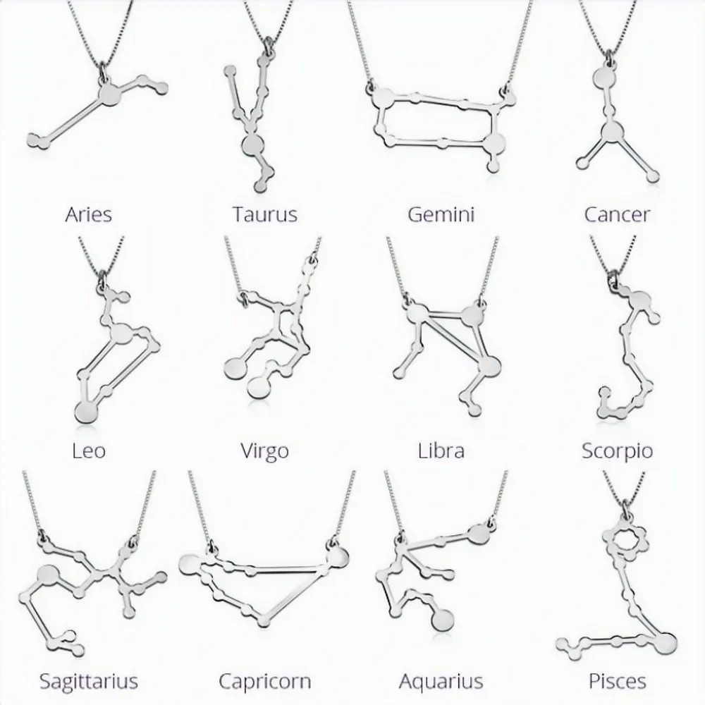 Gold & Silver Personalized Cut Out Constellation Necklace - FKJNKLU6209 - Image 3