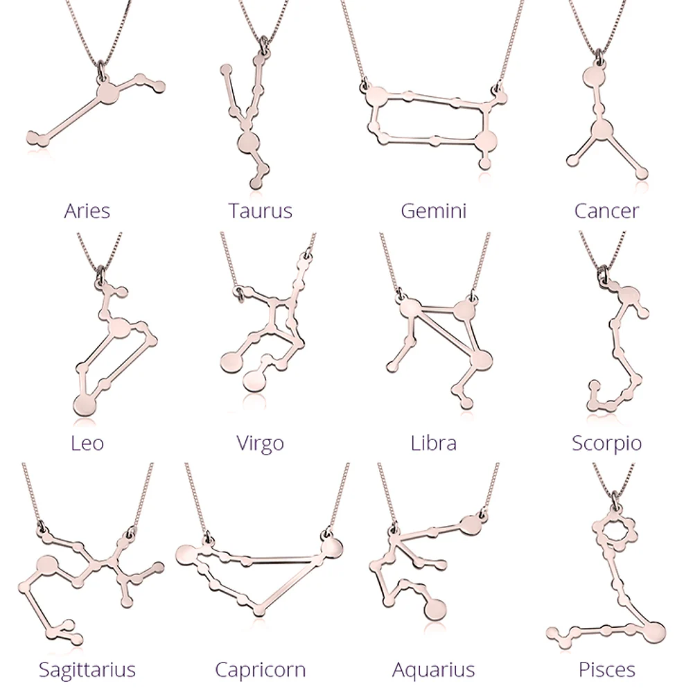 Gold & Silver Personalized Cut Out Constellation Necklace - FKJNKLU6209 - Image 4