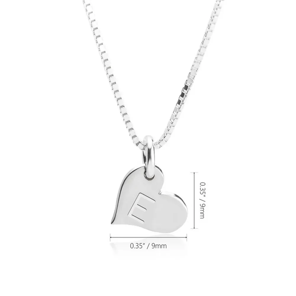 Gold & Silver Personalized Heart Initial Necklace - FKJNKLU6200 - Image 5