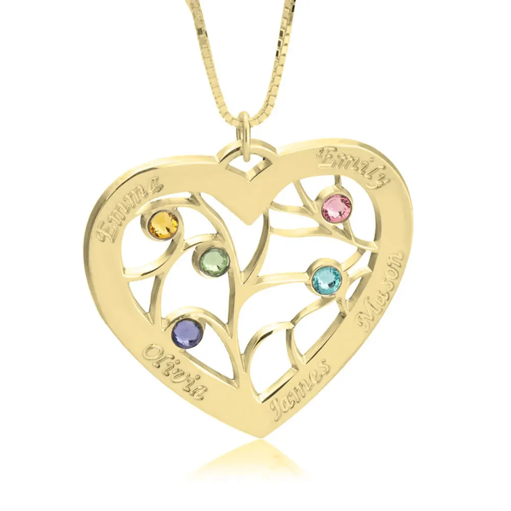 Gold & Silver Personalized Heart Necklace - FKJNKLU6194 - Image 2