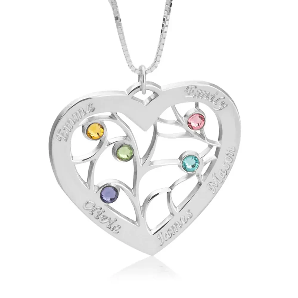 Gold & Silver Personalized Heart Necklace - FKJNKLU6194 - Image 4
