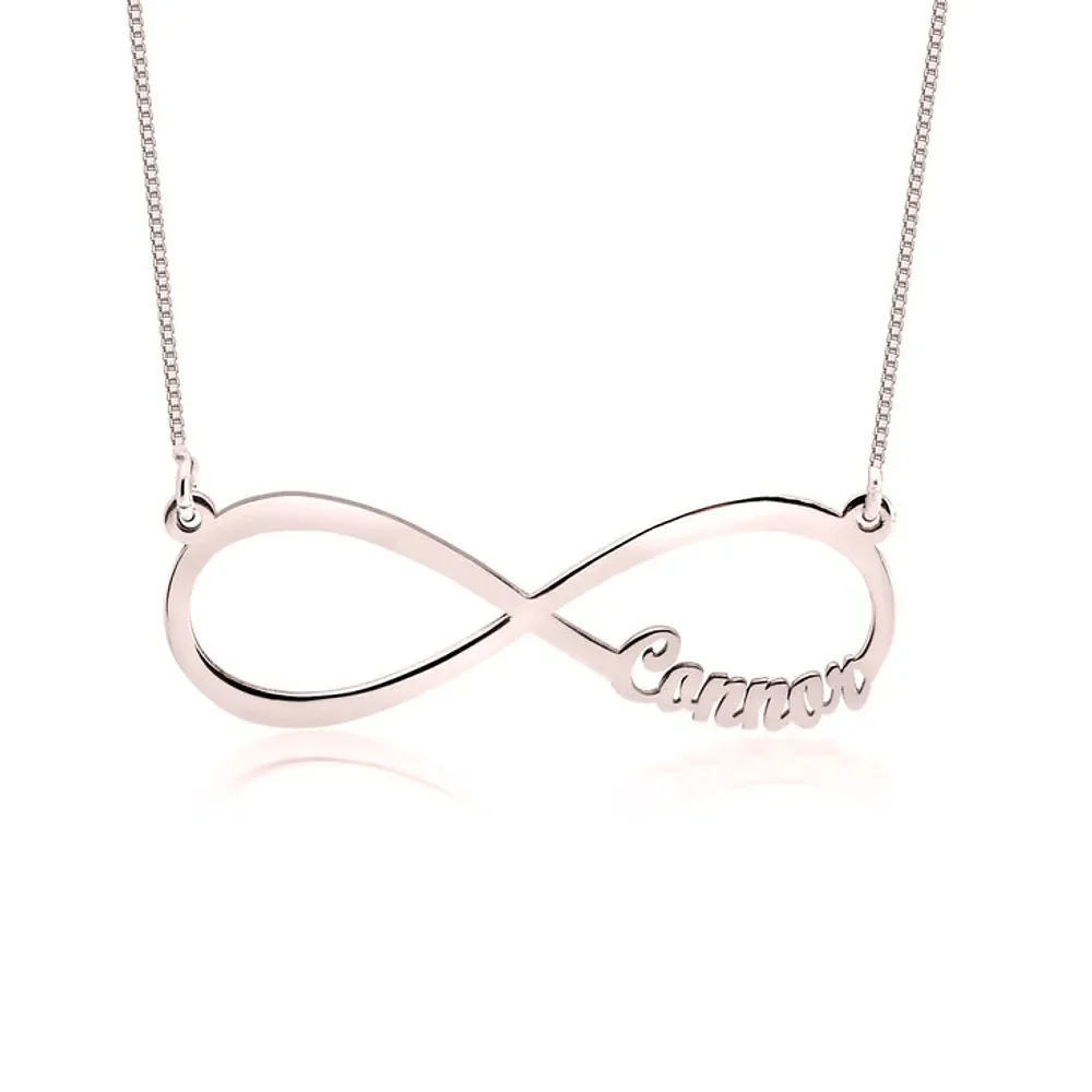 Gold & Silver Personalized Infinity Necklace with Names - FKJNKLU6215 - Image 7