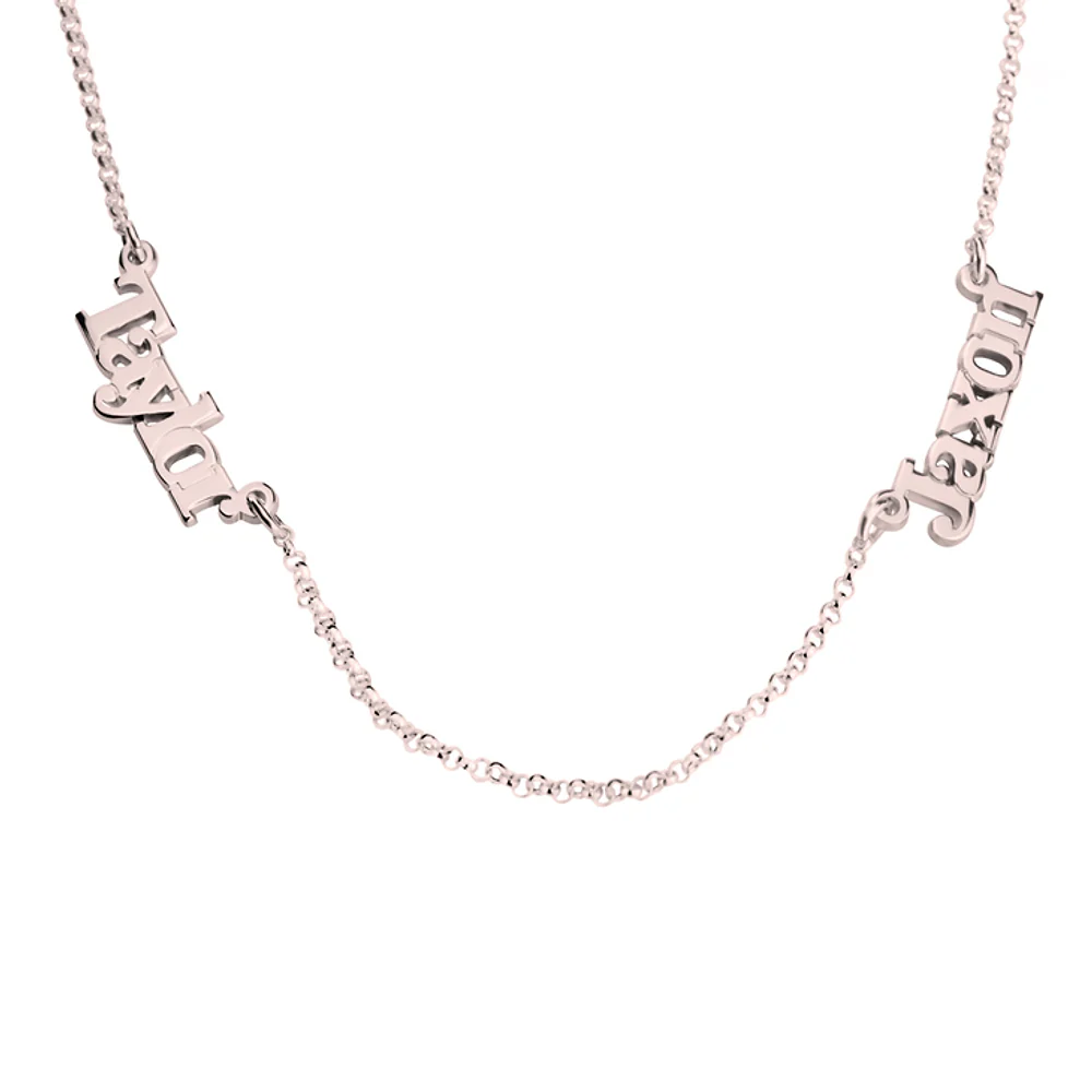 Gold & Silver Personalized Multi Name Necklace - FKJNKLU6152 - Image 6