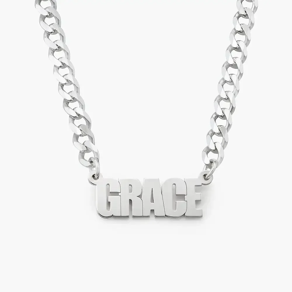 Gold & Silver Personalized Name Necklace - FKJNKLU6150 - Image 2