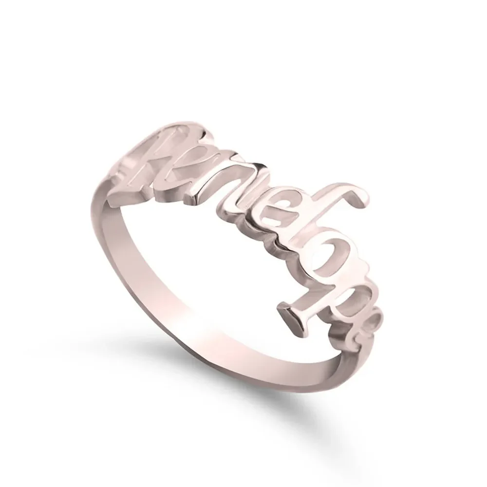 Gold & Silver Personalized Name Ring - FKJRNU6220 - Image 6