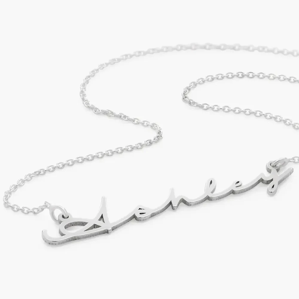 Gold & Silver Personalized Signature Style Name Necklace - FKJNKLU6149 - Image 5