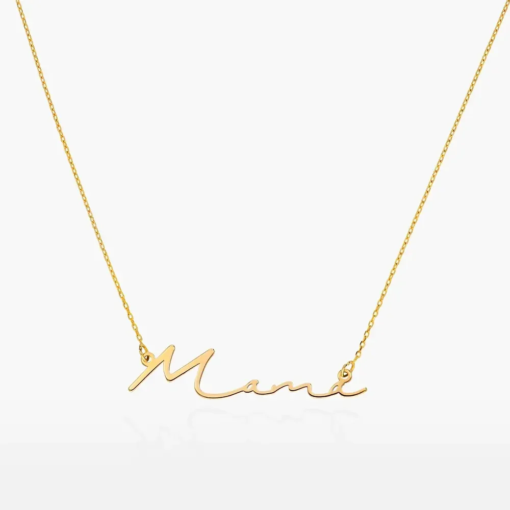 Gold & Silver Personalized Signature Style Name Necklace - FKJNKLU6149 - Image 6