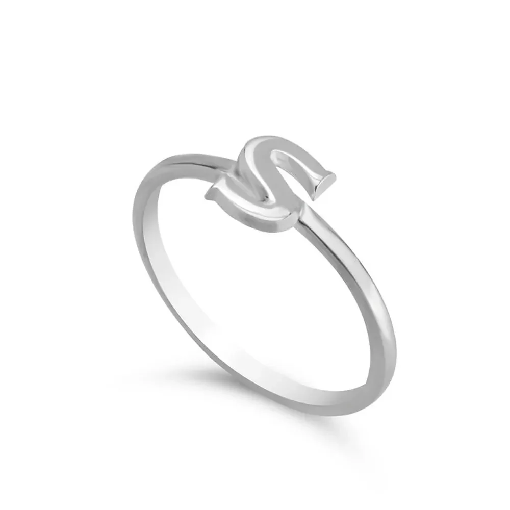 Gold & Silver Personalized Stackable Initial Ring - FKJRNU6240 - Image 4