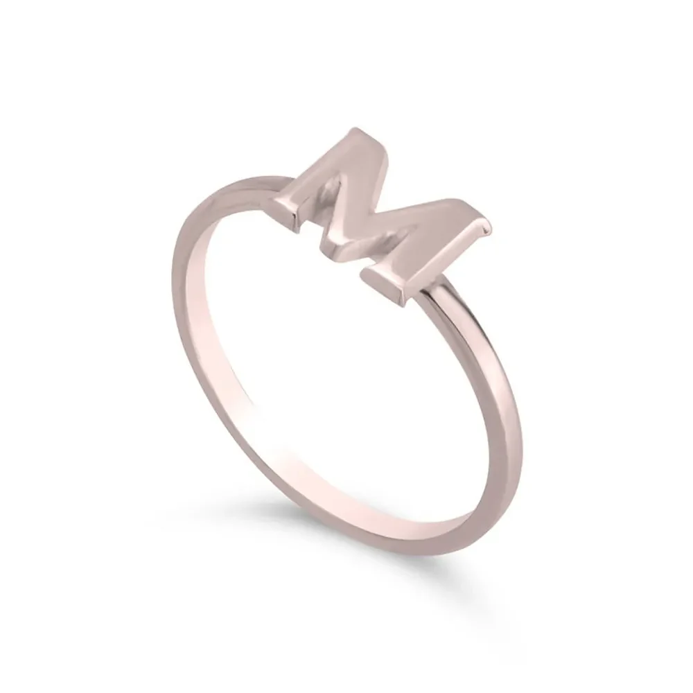 Gold & Silver Personalized Stackable Initial Ring - FKJRNU6240 - Image 6
