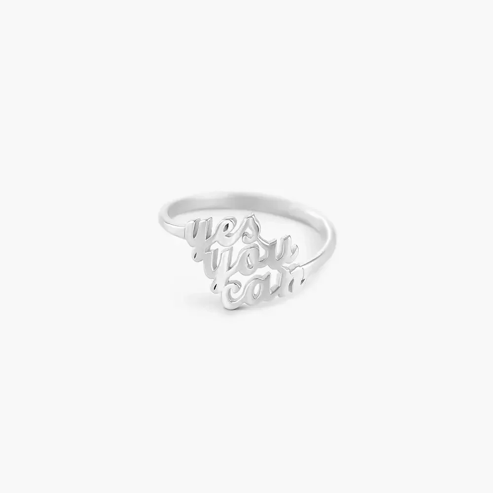 Gold & Silver Personalized Three Name Ring - FKJRNU6221 - Image 10