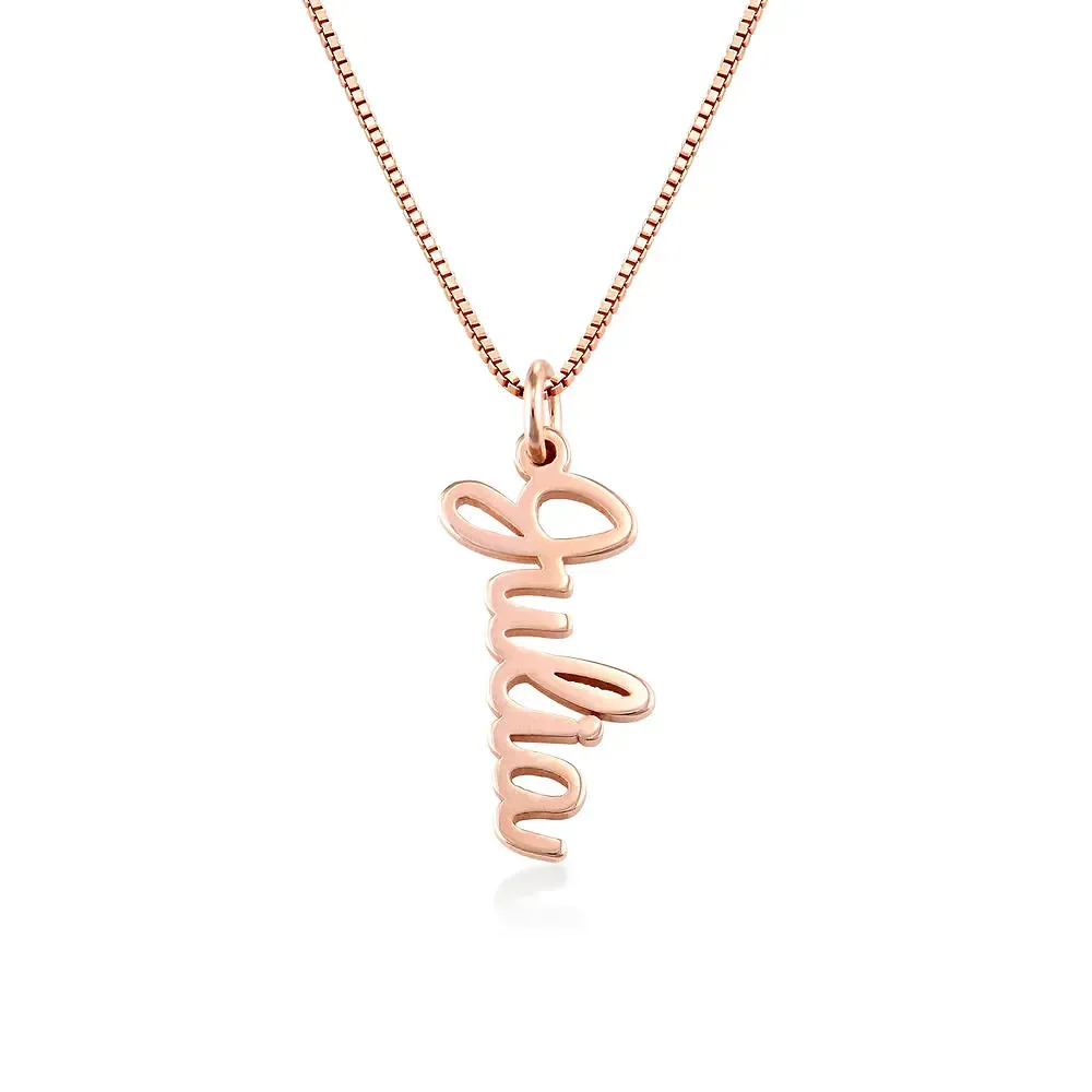 Gold & Silver Personalized Vertical Name Necklace - FKJNKLU6180 - Image 8