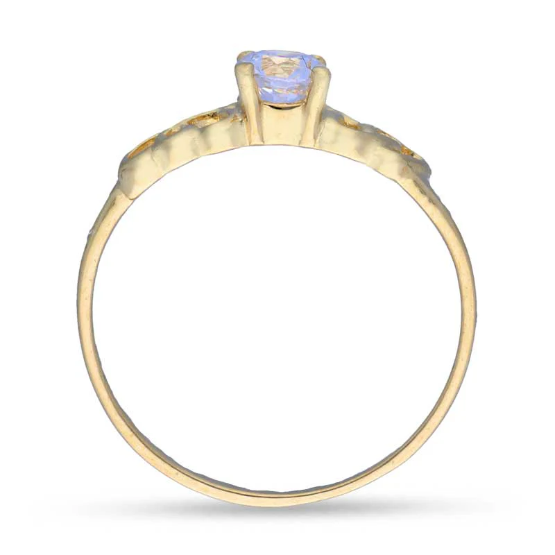 Gold Solitaire Ring 18KT - FKJRN18KU2001 - Image 4