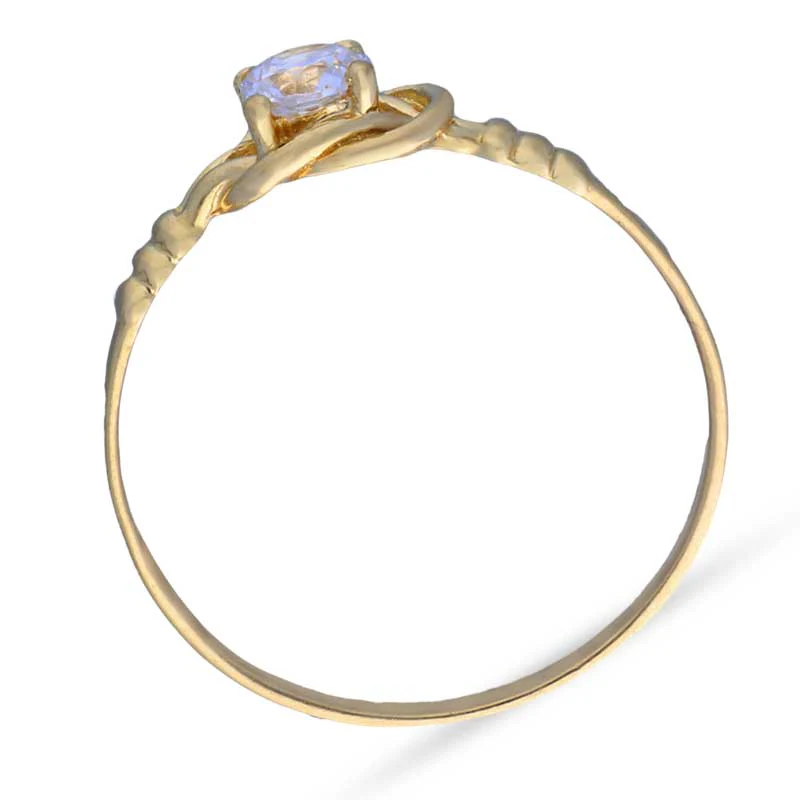 Gold Solitaire Ring 18KT - FKJRN18KU2004 - Image 4