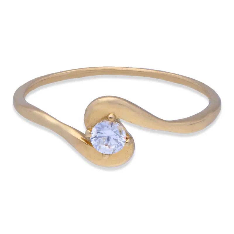 Gold Solitaire Ring 18KT - FKJRN18KU2008 - Image 2