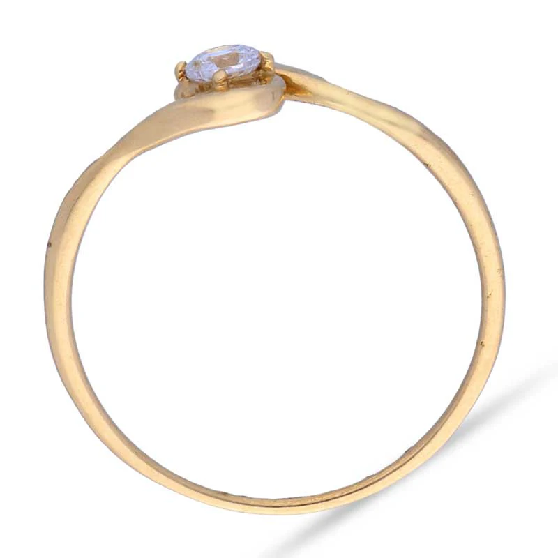 Gold Solitaire Ring 18KT - FKJRN18KU2008 - Image 4