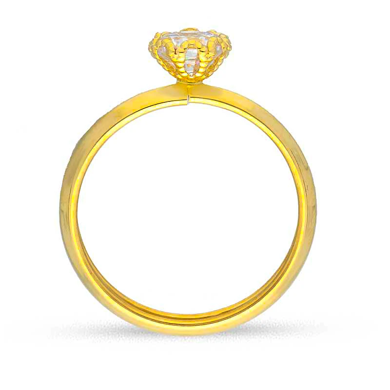 Gold Solitaire Ring 18KT - FKJRN18KU2031 - Image 4