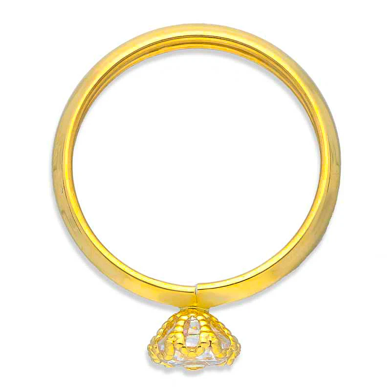 Gold Solitaire Ring 18KT - FKJRN18KU2031 - Image 5