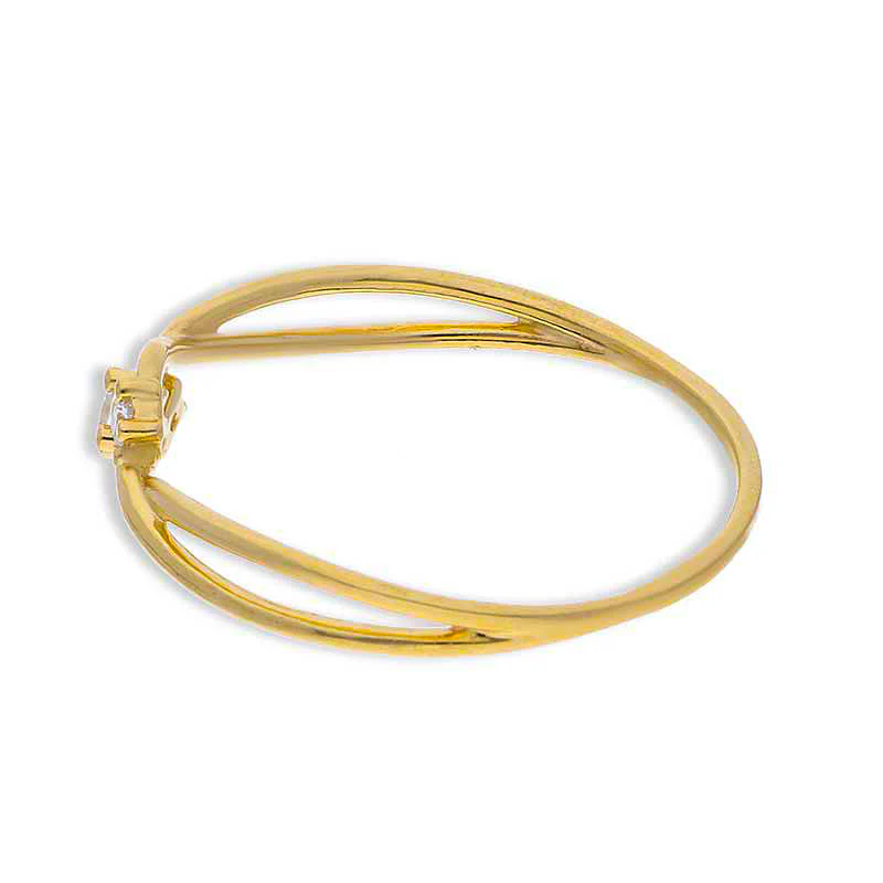 Gold Solitaire Ring 18KT - FKJRN18KU2085 - Image 6