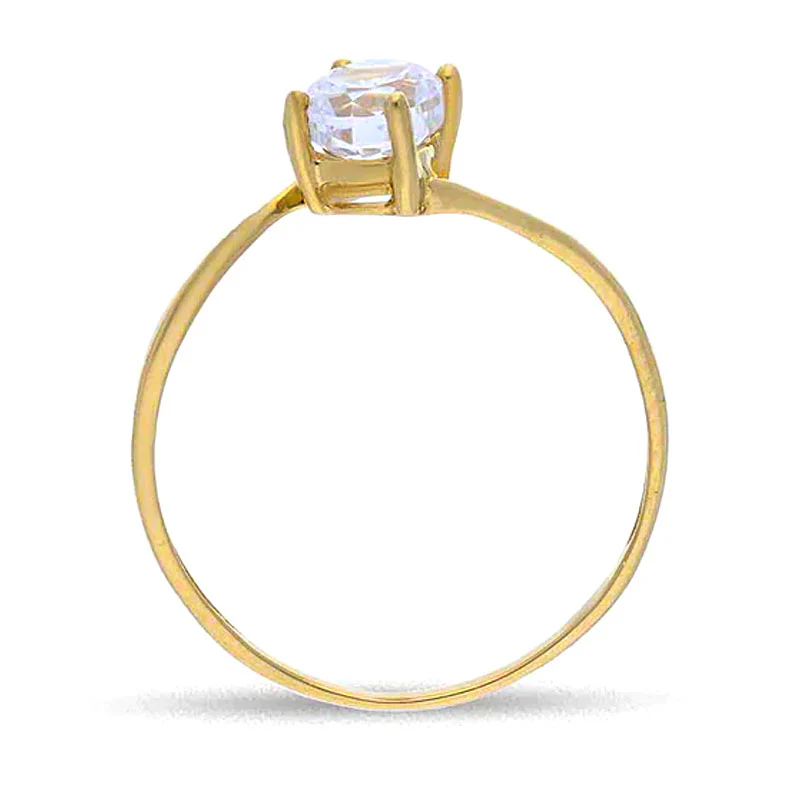 Gold Solitaire Ring 18KT - FKJRN18KU2086 - Image 4