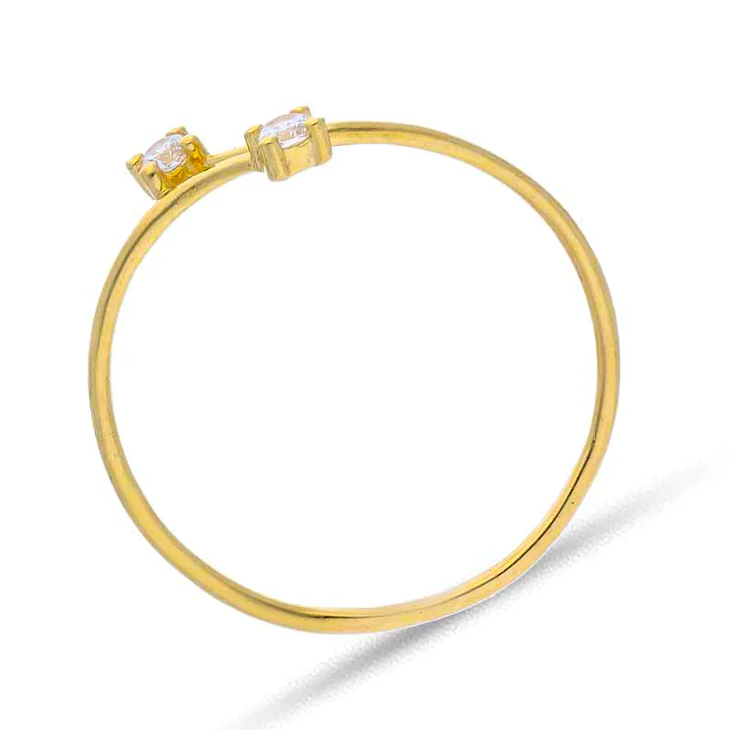 Gold Solitaire Ring 18KT - FKJRN18KU2087 - Image 3