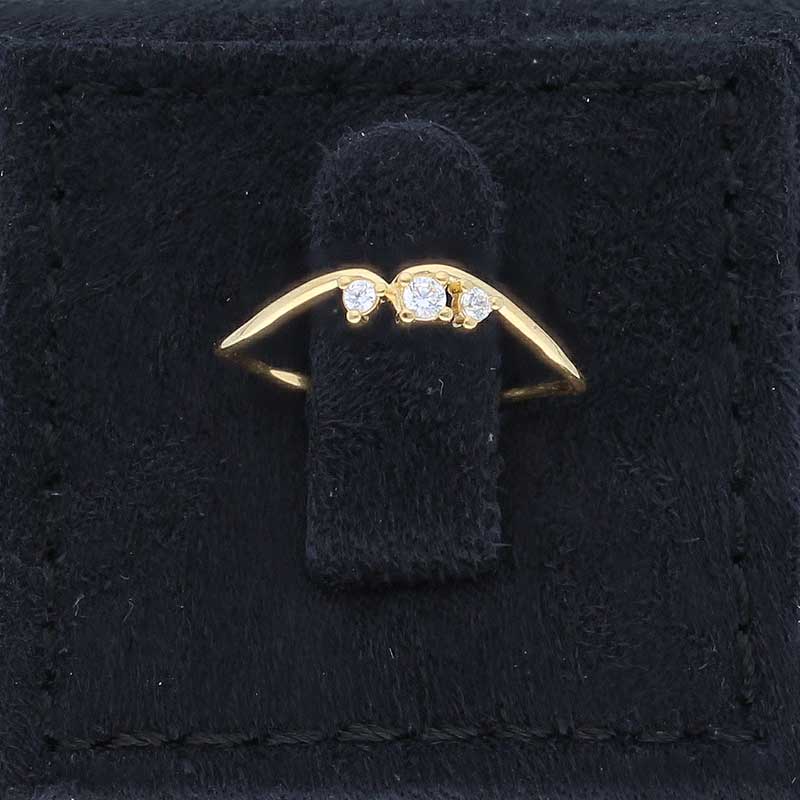 Gold Solitaire Ring 18KT - FKJRN18KU2089 - Image 8