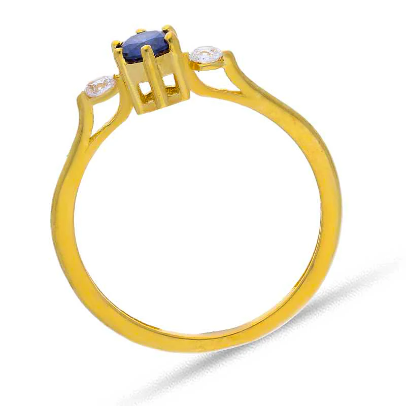 Gold Solitaire Ring 18KT - FKJRN18KU2090 - Image 3