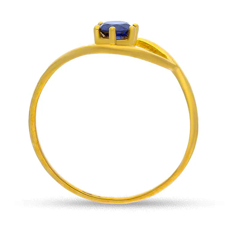 Gold Solitaire Ring 18KT - FKJRN18KU2091 - Image 4