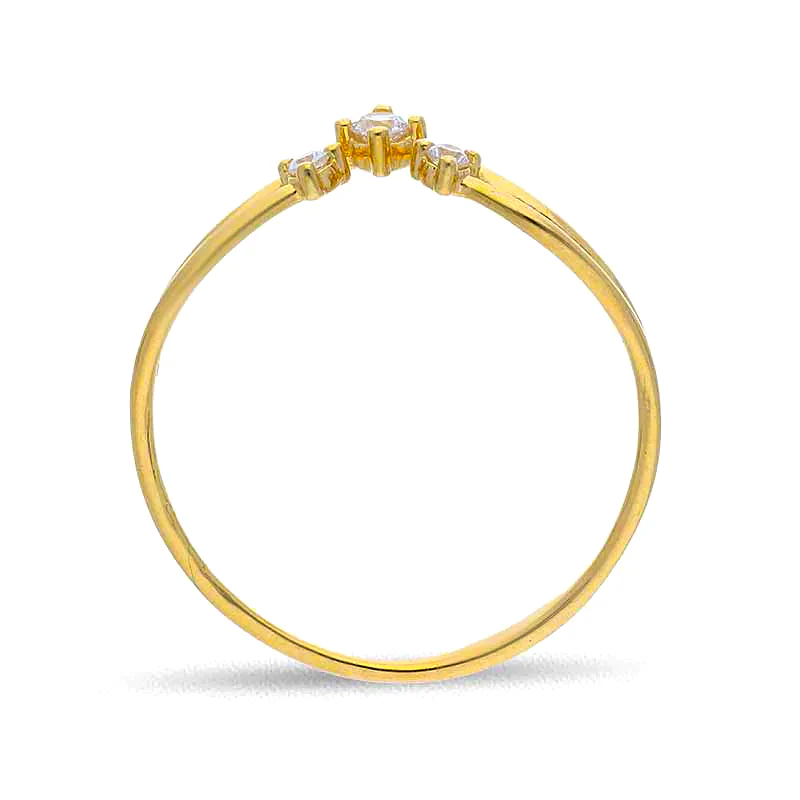 Gold Solitaire Ring 18KT - FKJRN18KU2092 - Image 4