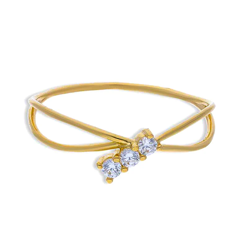 Gold Solitaire Ring 18KT - FKJRN18KU2093 - Image 2