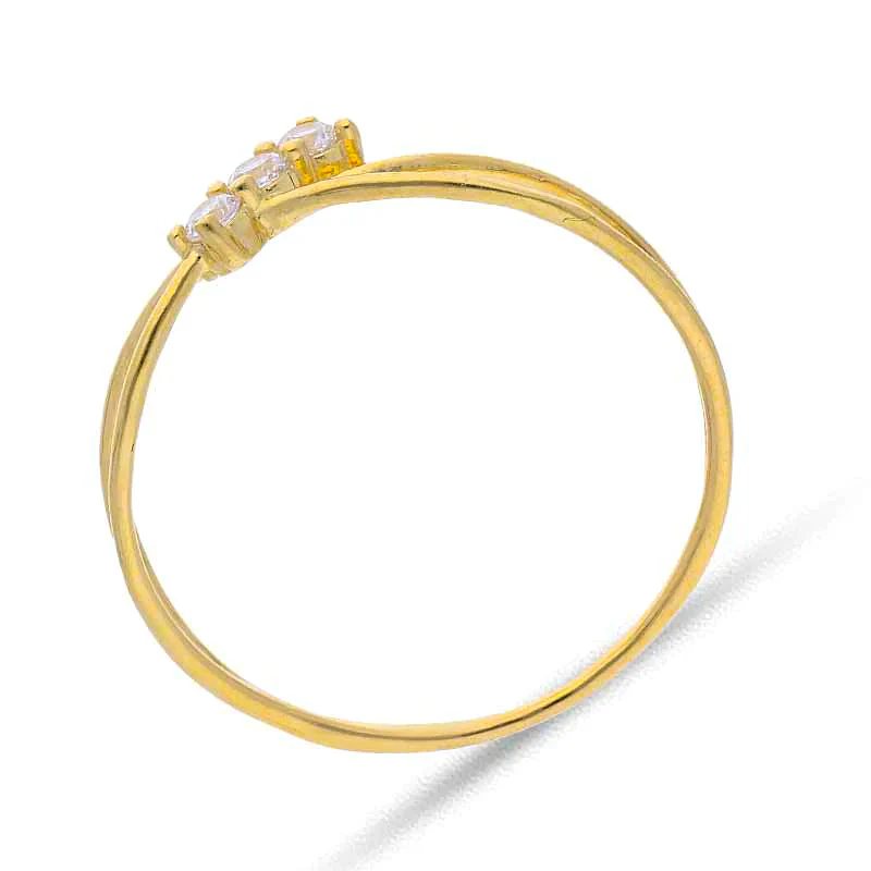 Gold Solitaire Ring 18KT - FKJRN18KU2093 - Image 3