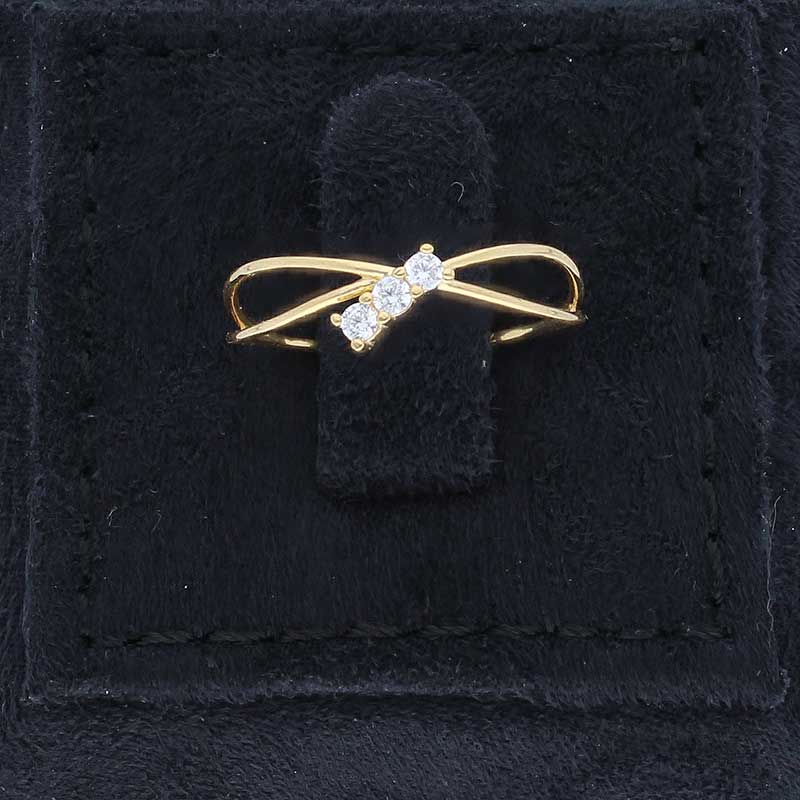 Gold Solitaire Ring 18KT - FKJRN18KU2093 - Image 8