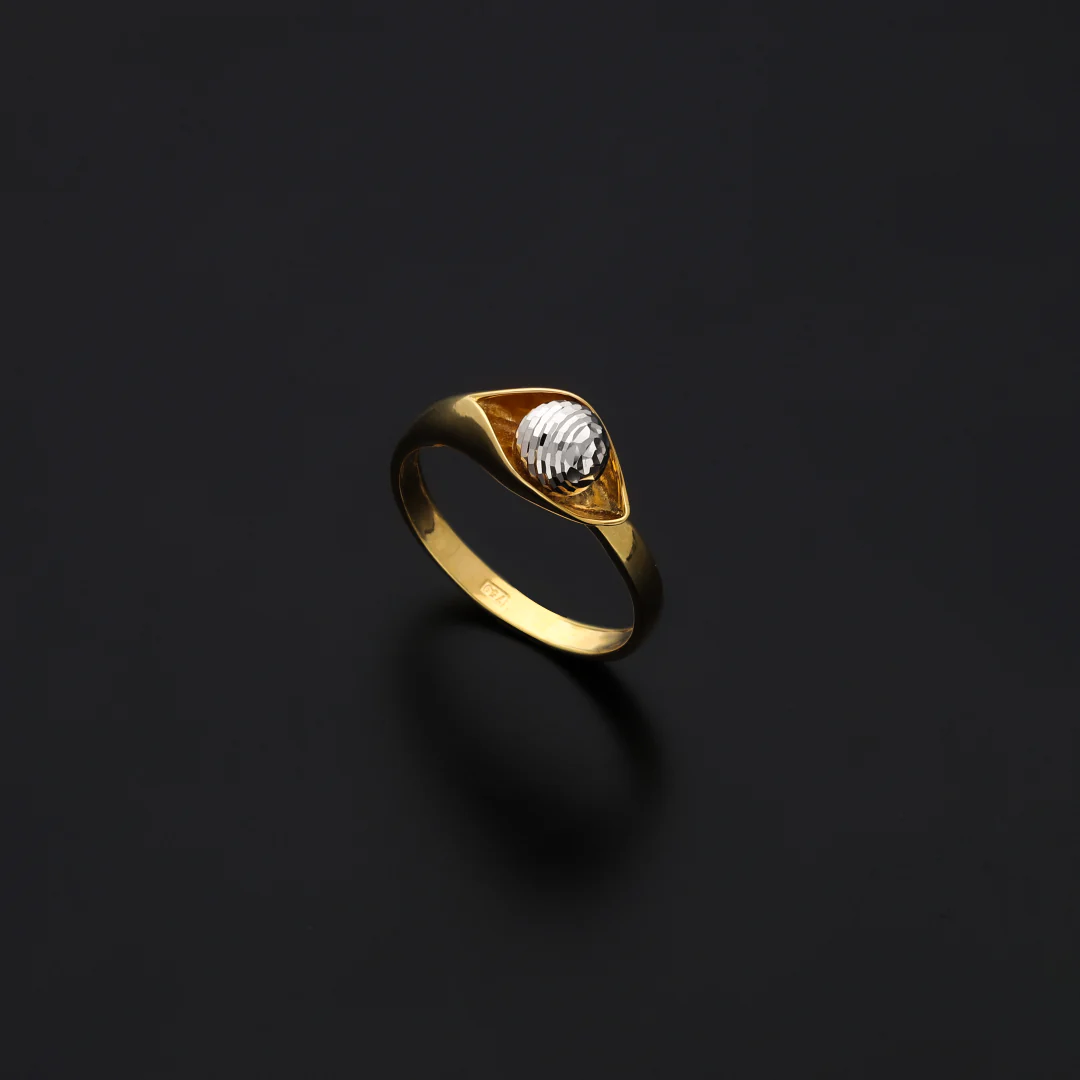 Gold Solitaire Ring 18KT - FKJRN18KU6137 - Image 2