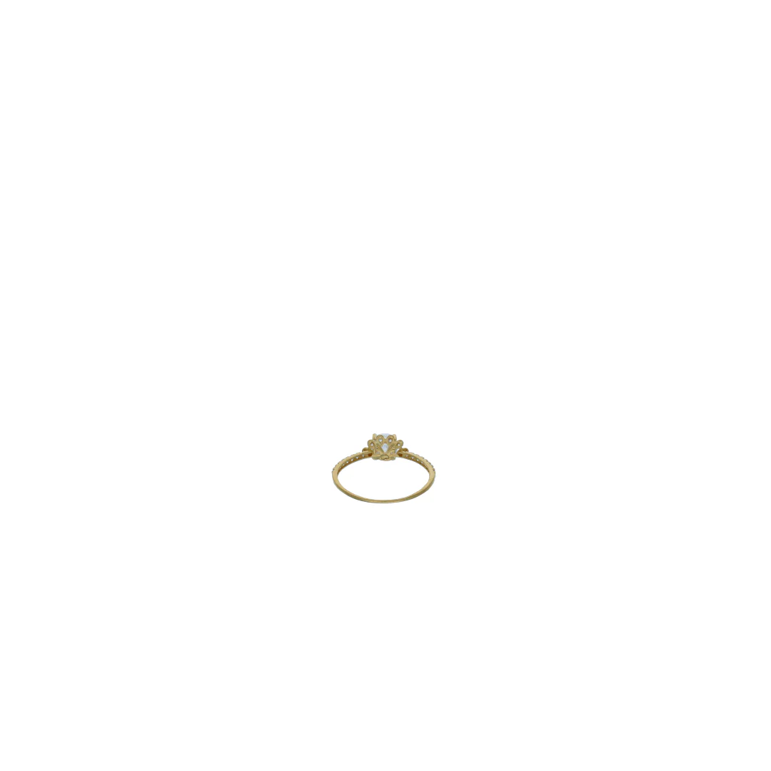 Gold Solitaire Ring 18KT - FKJRN18KU6374 - Image 2