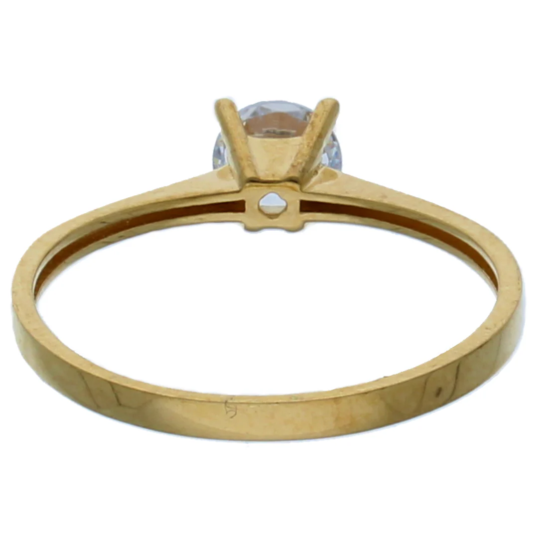 Gold Solitaire Ring 18KT - FKJRN18KU6379 - Image 2