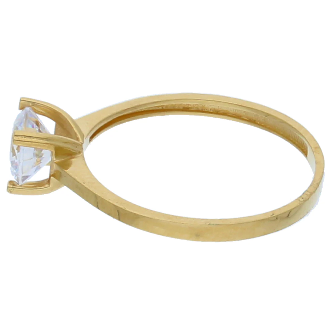 Gold Solitaire Ring 18KT - FKJRN18KU6389 - Image 2