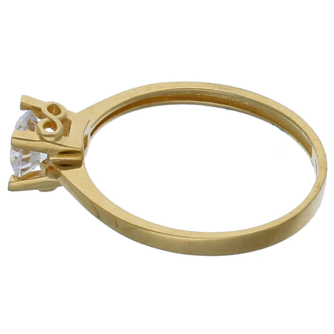 Gold Solitaire Ring 18KT - FKJRN18KU6390 - Image 2