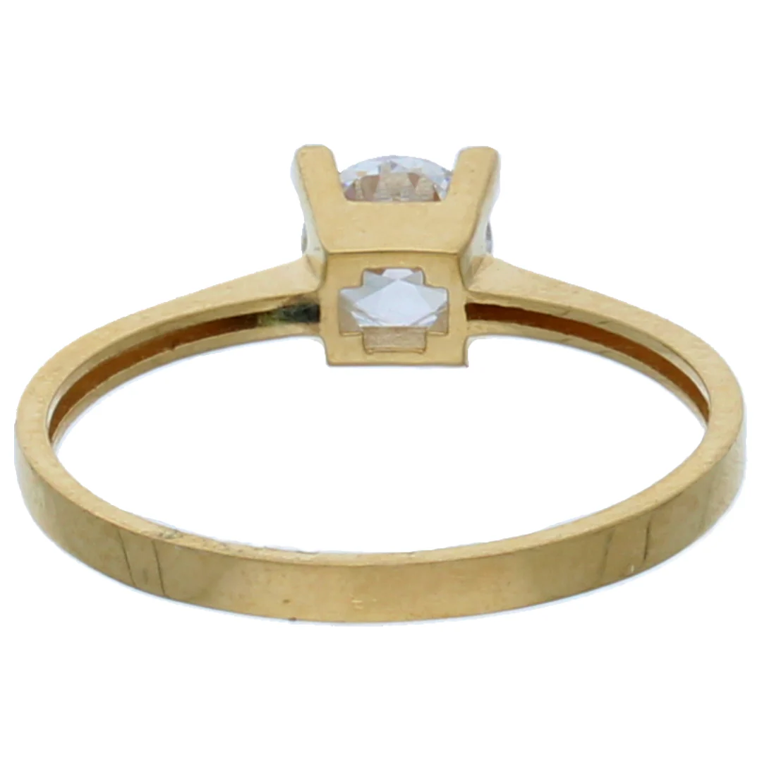 Gold Solitaire Ring 18KT - FKJRN18KU6391 - Image 2